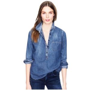 J. Crew Chambray Popover Denim Shirt